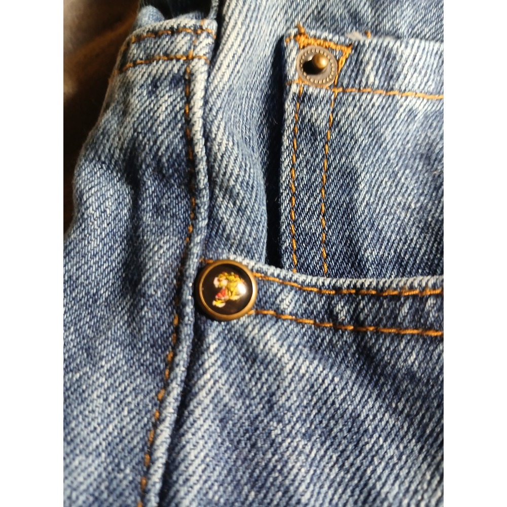Ed Hardy Wide Leg Jeans Blue Denim Logo Print Y2K Streetwear Mens 30 - Picture 2 of 14